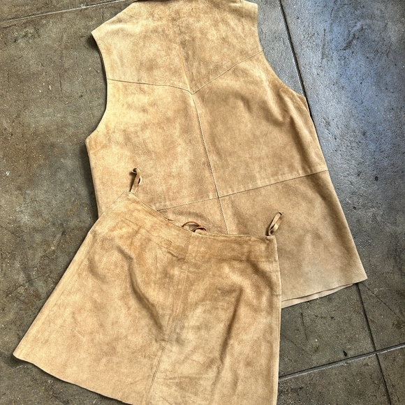 Miu Miu 1994 / 1995 Miu Min 100% Suede Leather Vest Top Sleeveless - Picture 11 of 12